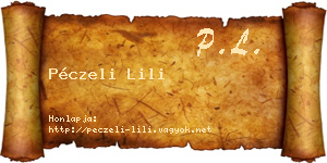Péczeli Lili névjegykártya
